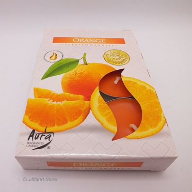 Duft-Teelichter Orange 6 Stück Art.-Nr. 12072