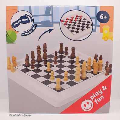 Kompaktes Schach- und Dame- Brettspiel aus Holz Art.-Nr. 12098