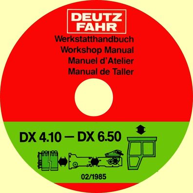 Werkstatthandbuch Deutz Fahr Trennen der Kabine DX 4.10 - DX 6.50 Traktor