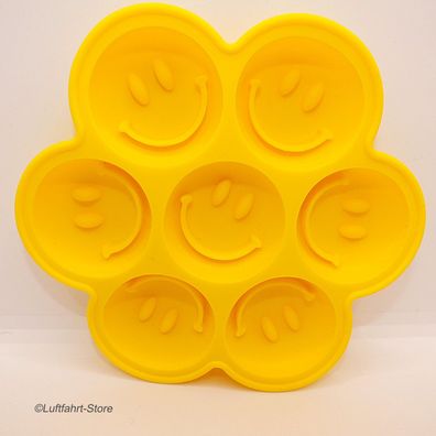 Silikonform Smiley/ Emoji, für Eiswürfel, Pralinen etc. Art.-Nr. 12108