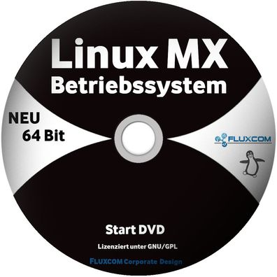 LINUX MX 21.1 DVD / CD, Live-System 64 Bit Betriebssystem, mit Anleitung