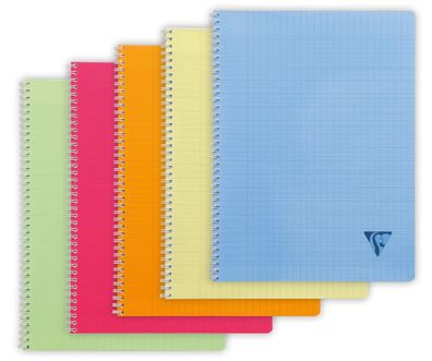 Clairefontaine 328316C - Notizheft Linicolor Fresh, mit Doppelspirale 24x32 cm, ...