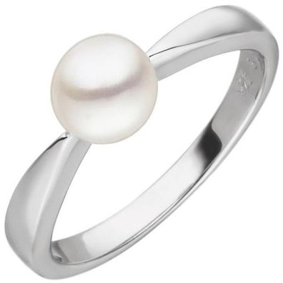 Damen Ring SWZP 925 Sterling Silber 1 Perle Perlenring