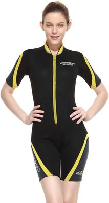 Cressi Playa Lady Shorty Wetsuit 2.5 mm - Kurzer Neoprenanzug für Damen aus hoch