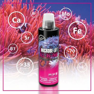 Microbe-Lift All in One - Spurenelemente Versorgung f?r Korallen 236 ml