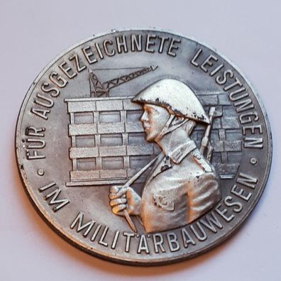 DDR NVA Medaille Für ausgezeichnete Leistungen im Miltärbauwesen