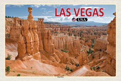 Blechschild 18x12 cm - Las Vegas USA Zion Park