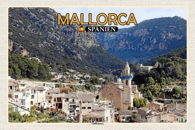 Holzschild 18x12 cm - Mallorca Spanien Valldemossa Gemeinde