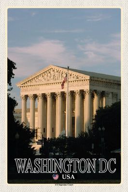Blechschild 18x12 cm - Washington DC USA US Supreme Court