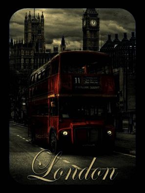 Blechschild 30x40 cm - London Sightseeing Bus red