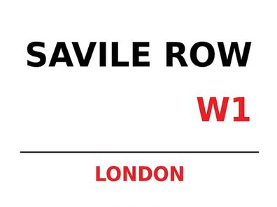 Blechschild 30x40 cm - London Savile Row W1