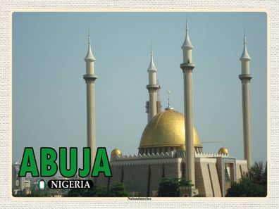 Blechschild 30x40 cm - Abuja Nigeria Nationalmoschee