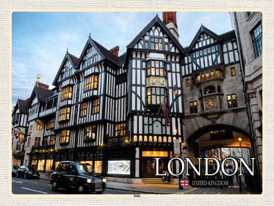 Blechschild 30x40 cm - Soho London United Kingdom