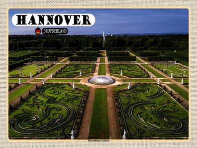 Blechschild 30x40 cm - Hannover Herrenhäuser Gärten