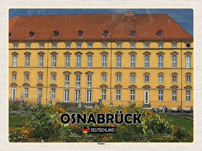 Holzschild 30x40 cm - Osnabrück Schloss Mittelalter