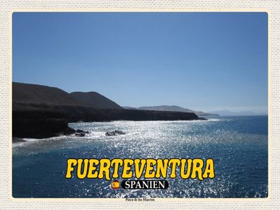 Blechschild 30x40 cm - Fuerteventura Spanien Playa de los Muertos