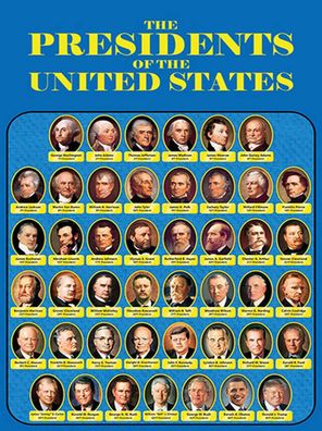 Holzschild 30x40 cm - the presidents of United States
