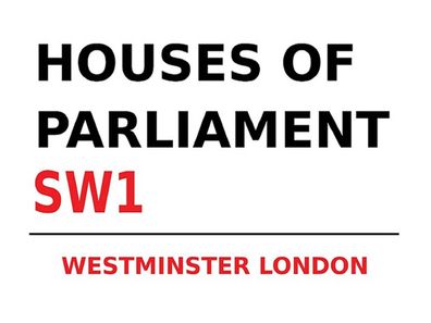 Blechschild 30x40 cm - London Houses of Parliament SW1