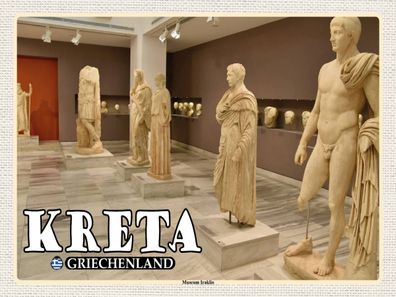 Blechschild 30x40 cm - Kreta Griechenland Museum Iraklio