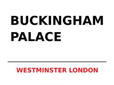 Blechschild 30x40 cm - London Street Buckingham Palace