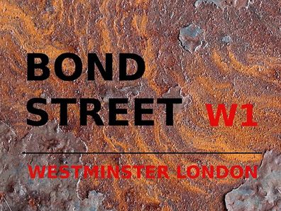 Blechschild 30x40 cm - London Bond Street W1