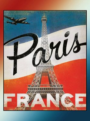 Blechschild 30x40 cm - Paris Eiffelturm France