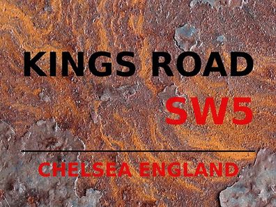 Blechschild 30x40 cm - London England Chelsea Kings Road SW5