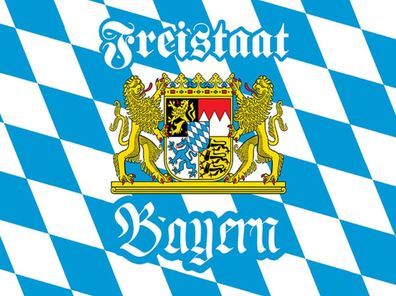 Blechschild 30x40 cm - Bayern Freistaat Bayern Wappen