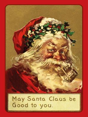 Blechschild 30x40 cm - Christmas Santa Claus lustig