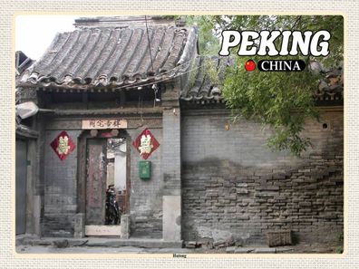 Blechschild 30x40 cm - Peking China Hutong