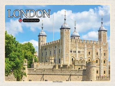 Holzschild 30x40 cm - Tower of London United Kingdom