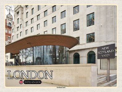 Blechschild 30x40 cm - London Scotland Yard UK