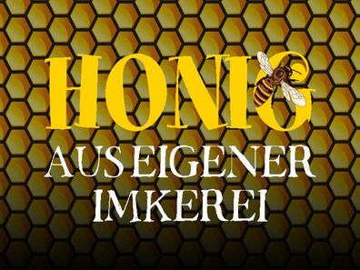 Holzschild 30x40 cm - Honig aus Eigener Imkerei Biene