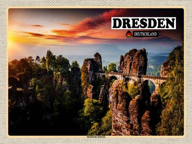 Blechschild 30x40 cm - Dresden Semperoper