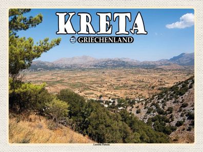Blechschild 30x40 cm - Kreta Griechenland Lassithi Plateau