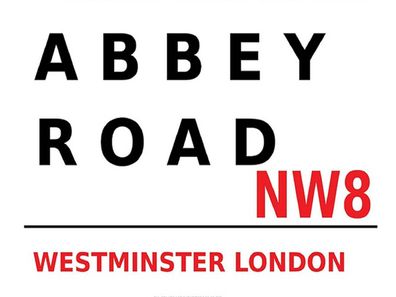 Blechschild 30x40 cm - london Street Abbey Road NW8
