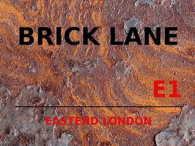 Blechschild 30x40 cm - London Street Brick Lane E1
