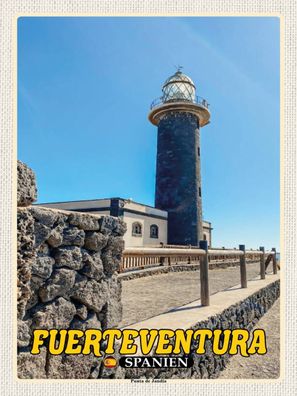 Blechschild 30x40 cm - Fuerteventura Spanien Punta de Jandia