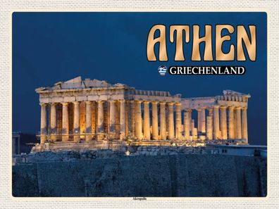 Blechschild 30x40 cm - Athen Griechenland Akropolis Stadtfestung