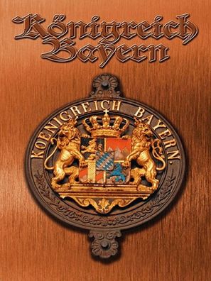 Holzschild 30x40 cm - Königreich Bayern Wappen