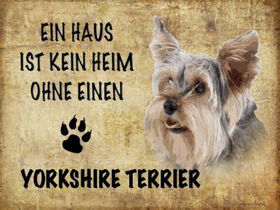Holzschild 30x40 cm - Yorkshire Terrier Hund