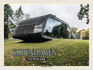 Holzschild 30x40 cm - Kopenhagen Dänemark Ordrupgaard