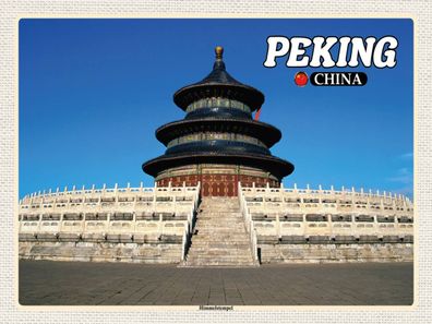 Holzschild 30x40 cm - Peking China Himmelstempel