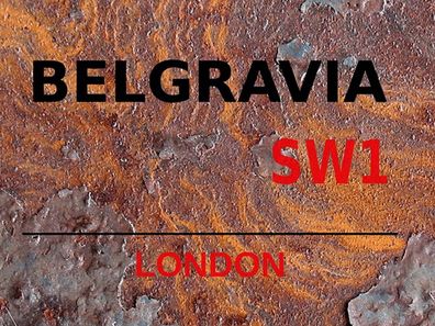 Blechschild 30x40 cm - London Street Belgravia SW1