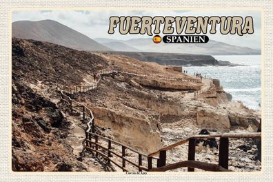 Blechschild 18x12 cm - Fuerteventura Spanien Cuevas De Ajuy