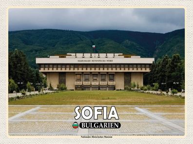 Holzschild 30x40 cm - Sofia Bulgarien Historisches Museum