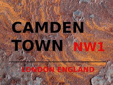 Blechschild 30x40 cm - London England Camden Town NW1