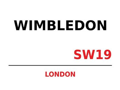 Blechschild 30x40 cm - London Wimbledon SW19