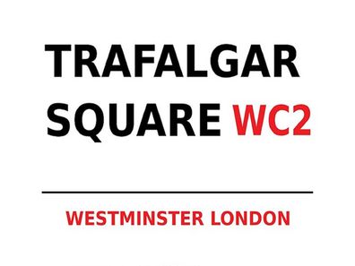 Blechschild 30x40 cm - London Westminster Trafalgar Square WC2