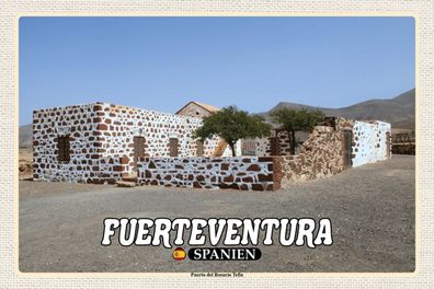 Blechschild 18x12 cm - Fuerteventura Spanien Puerto Rosario Tefia